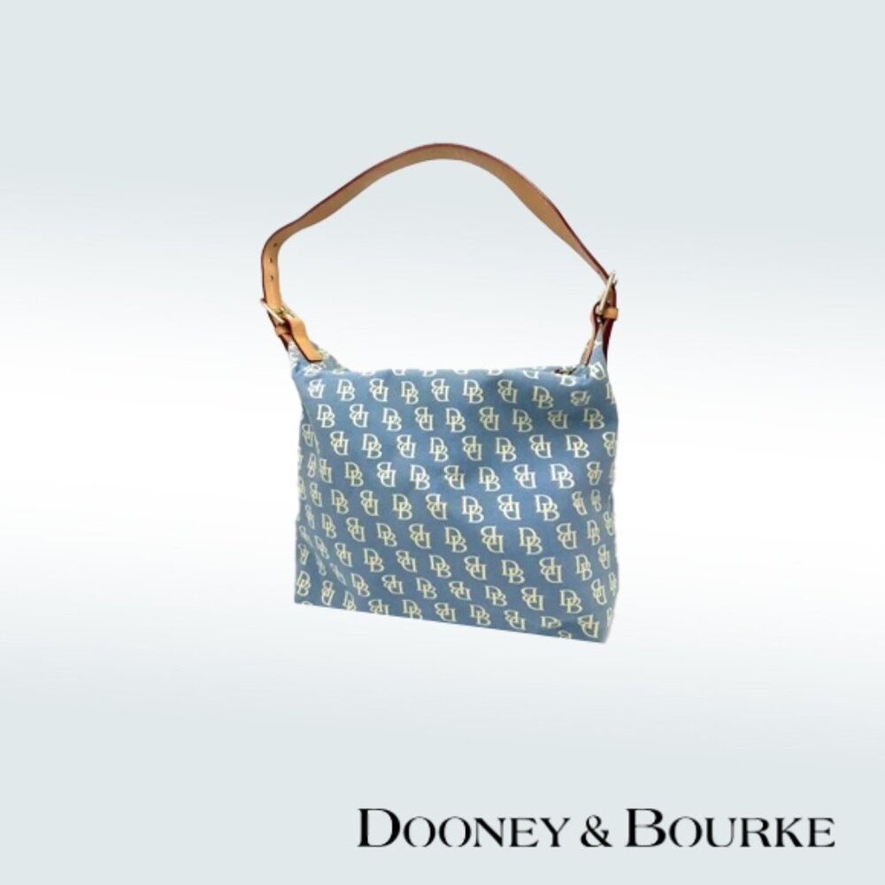 Dooney & Bourke Signature Denim Shoulder Bag – Blue Canvas